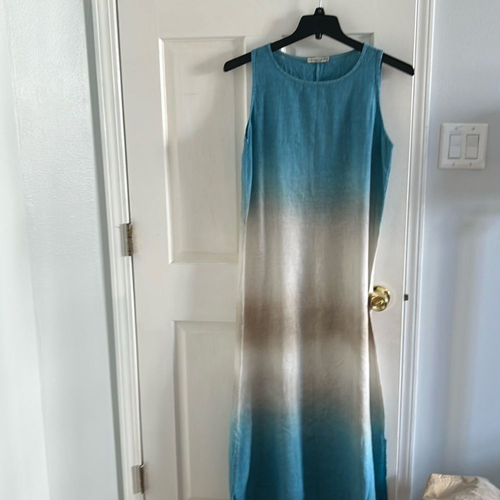 Francesca Betini Dress 100% Linen Size L